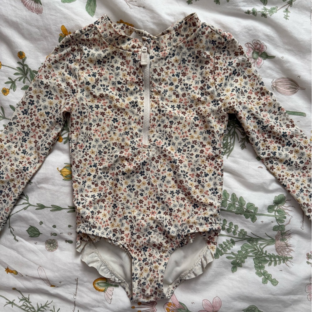 Floral Long Sleeve Swimsuit
